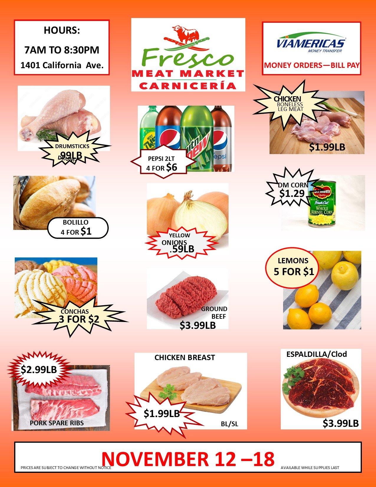 Specials Fresco Meat Market